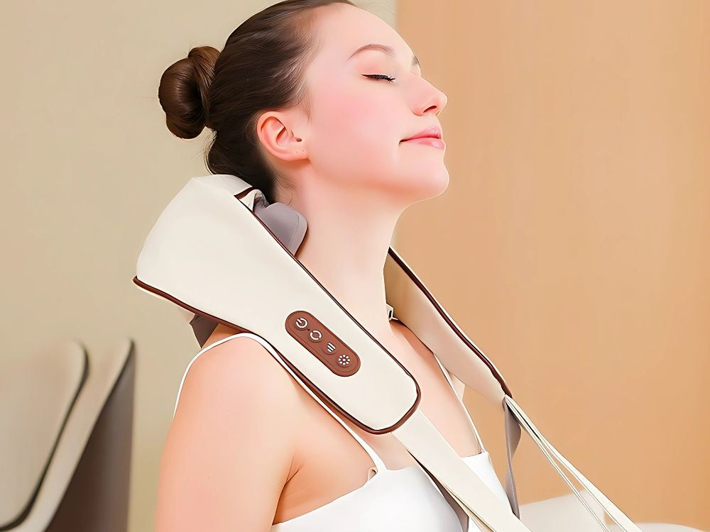 Kakla masiera kakla apkakle ar bezvadu ķermeņa sildīšanas apkakli