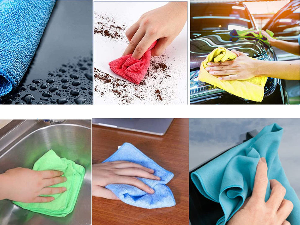 Mikrošķiedras lupatiņu komplekts, 6 lupatiņas