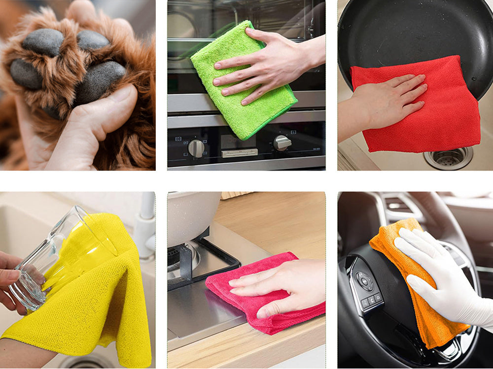 Mikrošķiedras lupatiņu komplekts, 6 lupatiņas