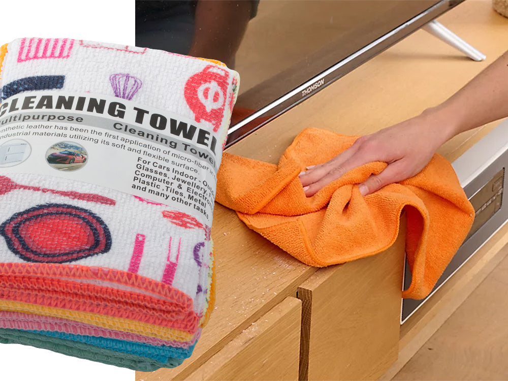 Mikrošķiedras lupatiņu komplekts, 6 lupatiņas