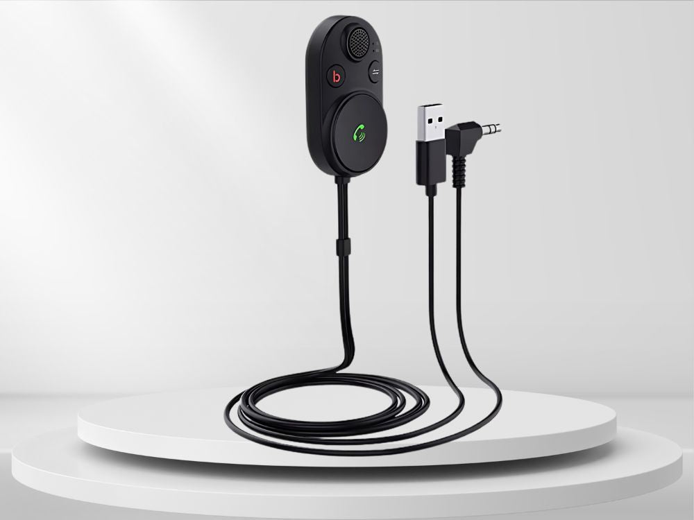 Bluetooth automašīnas raidītāja adapteris USB kabelis AUX BT5.3 basa pastiprinājums