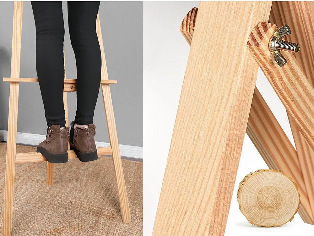 Liels koka gleznošanas molberts āra lietošanai bērniem un pieaugušajiem