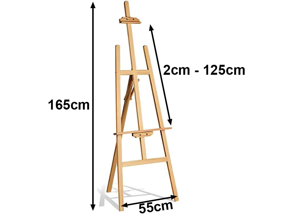 Liels koka gleznošanas molberts āra lietošanai bērniem un pieaugušajiem