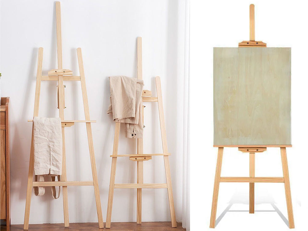 Liels koka gleznošanas molberts āra lietošanai bērniem un pieaugušajiem