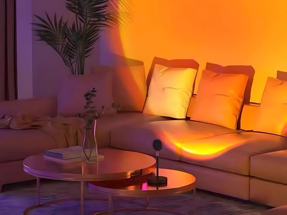 Projektora lampa saulrieta austrumu imitācijas metāla LED RGB USB + tālvadības pults