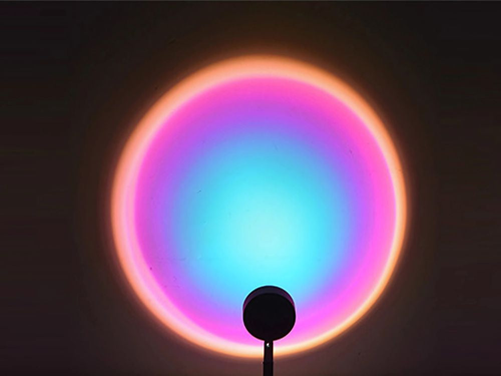 Projektora lampa saulrieta austrumu imitācijas metāla LED RGB USB + tālvadības pults