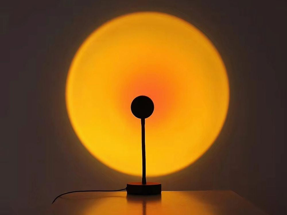 Projektora lampa saulrieta/saulēlēkta imitācija LED RGB USB + tālvadības pults