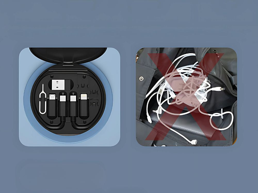 5 vienā adapteru komplekts USB-C, micro USB, A tipa tālrunim maciņā