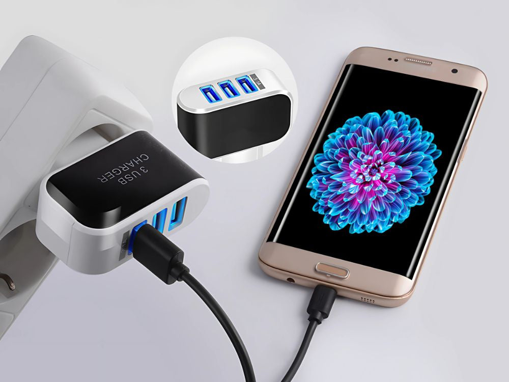 Ātrdarbīgs 5 W 3 x USB ātrās uzlādes 3.0 universāls lādētājs 3.1a