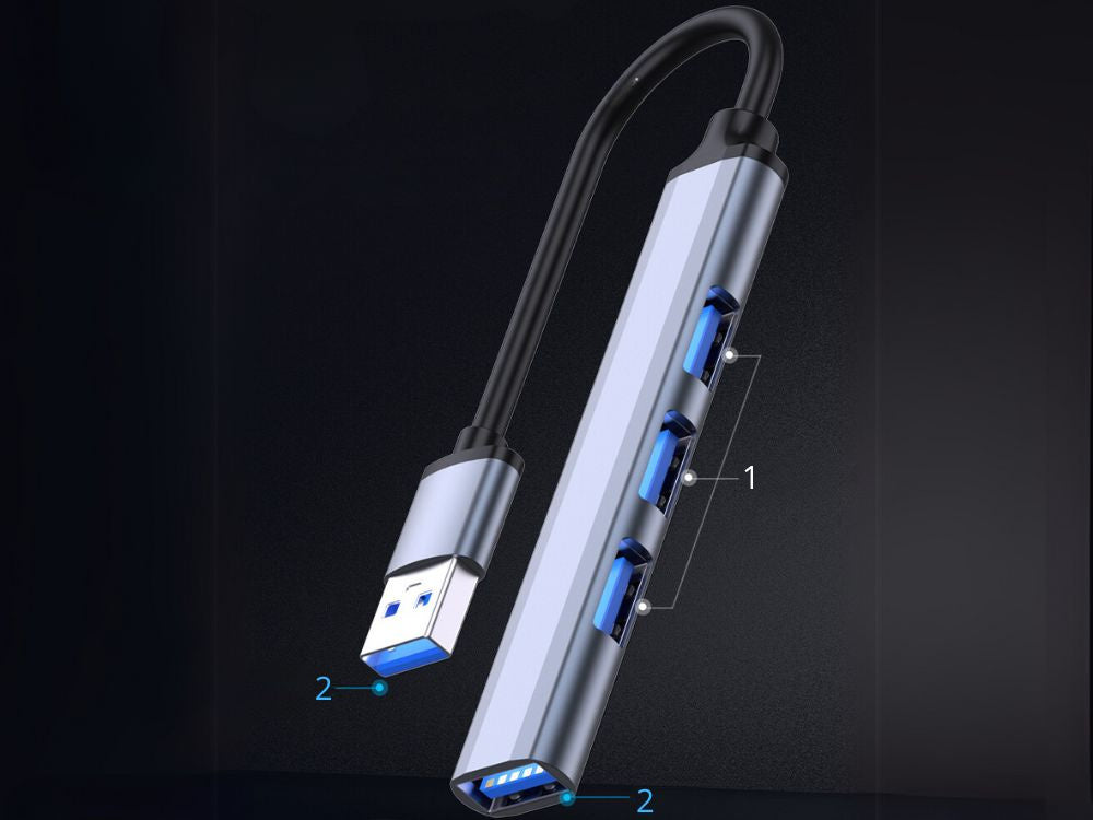 USB 3.0 5Gb/s sadalītāja centrmezgla adaptera stacija 4x USB 3.0 porti