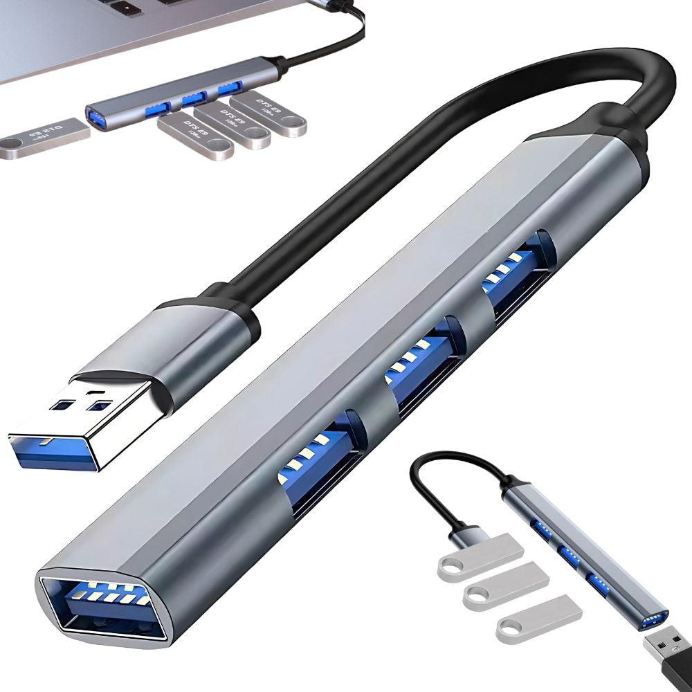 USB 3.0 5Gb/s sadalītāja centrmezgla adaptera stacija 4x USB 3.0 porti