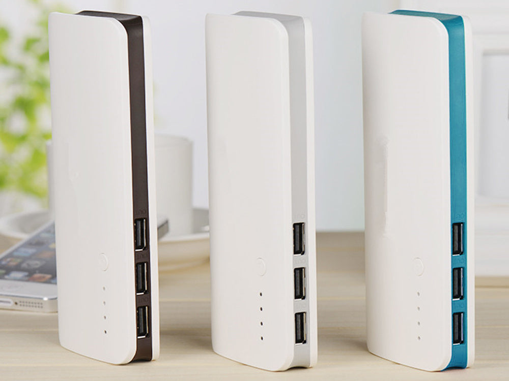 Powerbank 10000mAh 3x USB microUSB 2.1a pārnēsājamais akumulators ar LED lukturīti, jaudīgs un ātrs