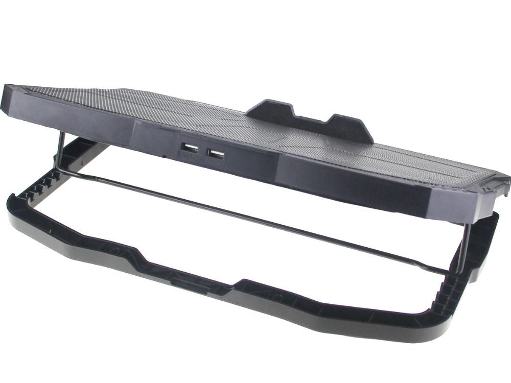 Klēpjdatora dzesēšanas paliktnis ar regulējamu LED apgaismojumu un USB portu