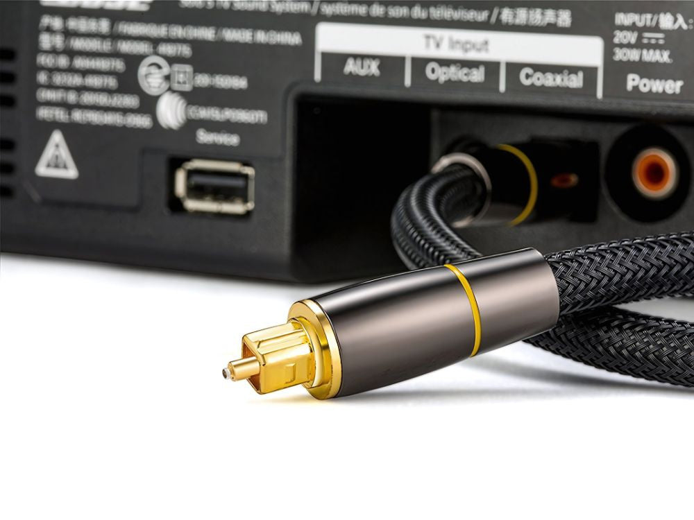 Optiskais kabelis 2m, pīts Toslink digitālais augstas kvalitātes apzeltīti spailes