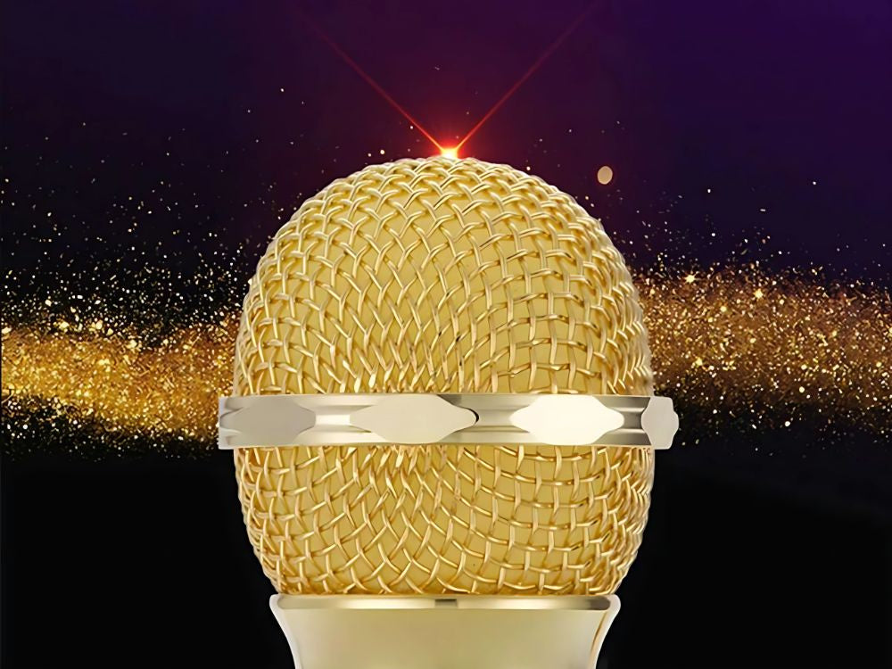 Bezvadu mikrofons Bluetooth karaoke skaļrunis apaļš ar korpusu, dažādi režīmi