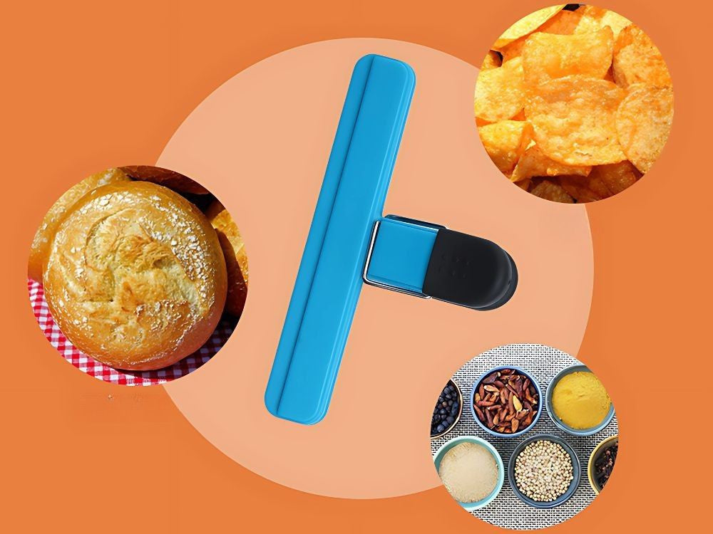 Pārtikas iepakojuma maisiņu skavu komplekts, 6 gab. krāsains