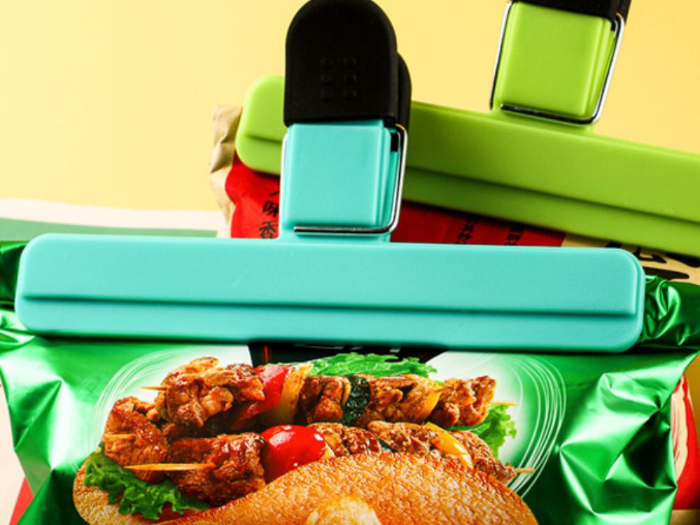 Pārtikas iepakojuma maisiņu skavu komplekts, 6 gab. krāsains