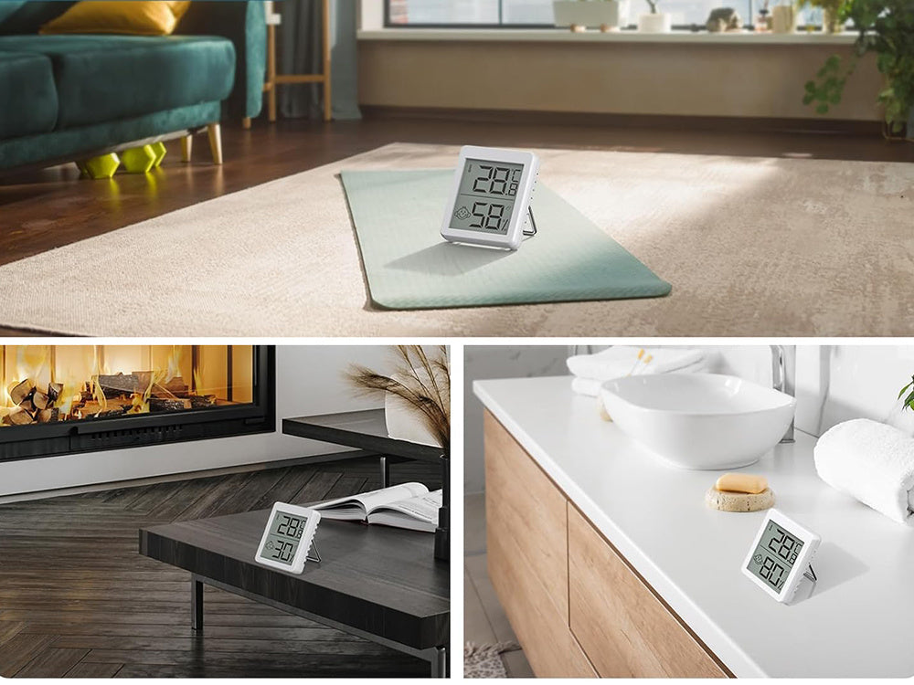 Digitālais termometrs ar mini laika staciju, istabas higrometrs, akumulatora magnēts