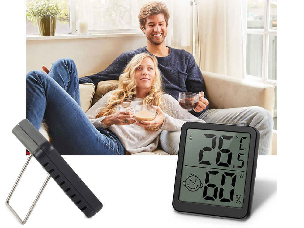 Digitālais termometrs ar mini laika staciju, istabas higrometrs, akumulatora magnēts