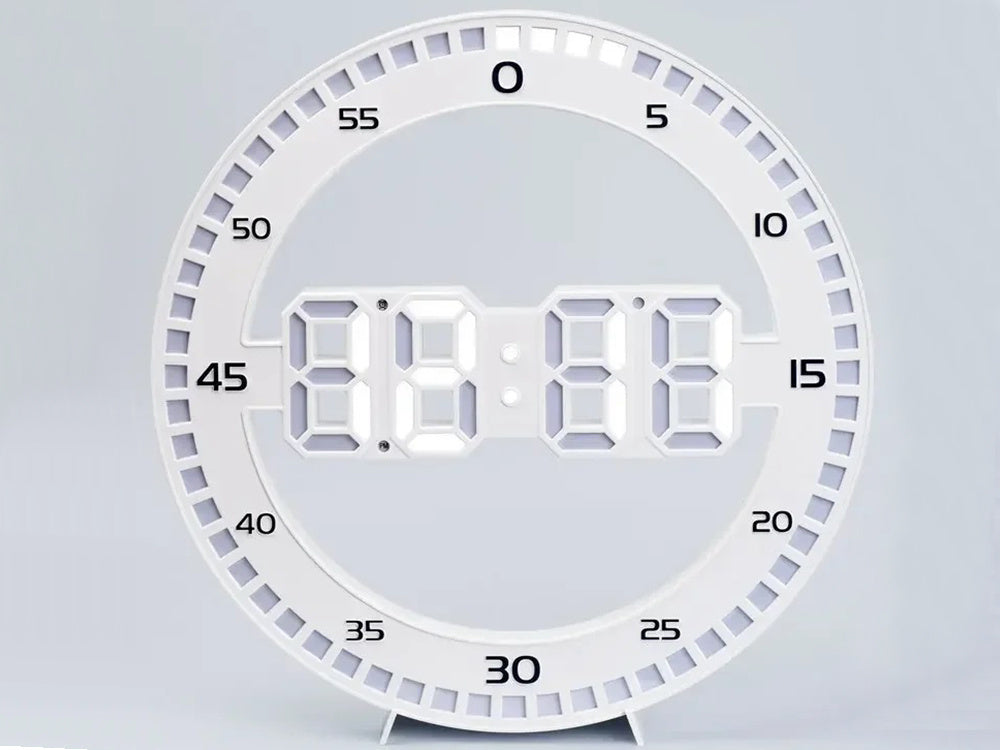 Modinātājpulkstenis ar vadītu elektronisku termometru un modinātāja fona apgaismojuma termometru