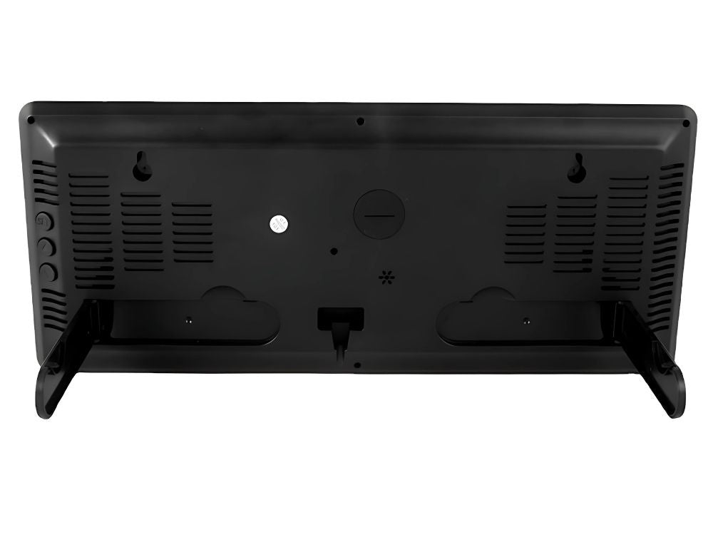 Elektroniskais modinātājpulkstenis ar digitālo LED piekariņu, temperatūras un mitruma rādītājiem