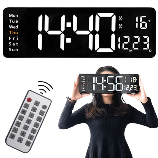 Elektroniskais pulkstenis digitālais LED kulons datuma temperatūras modinātājpulkstenis dienas