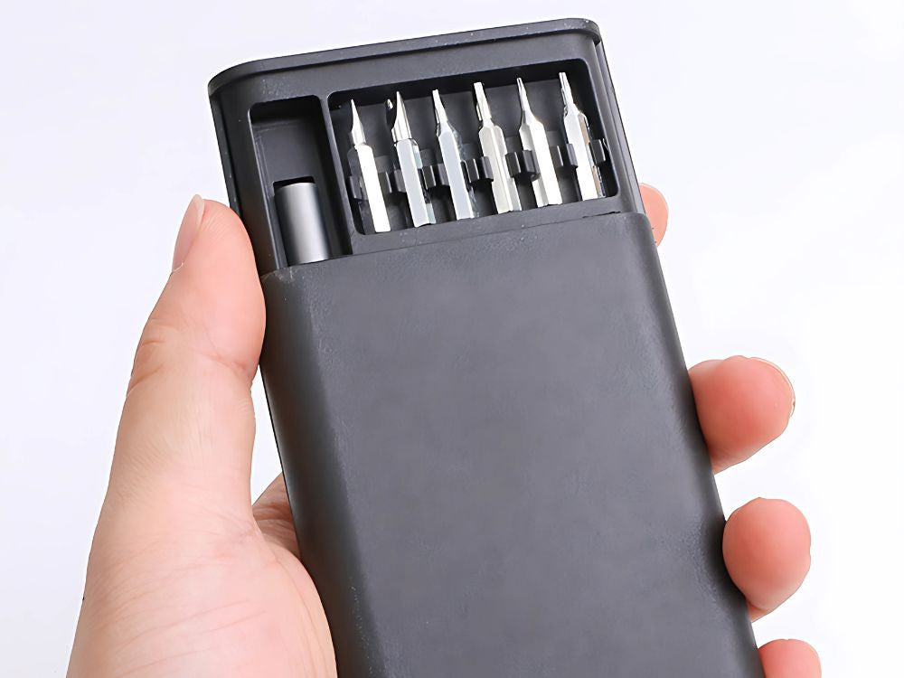 Precīzs skrūvgrieža uzgaļu komplekts ar magnētiskajiem uzgaļiem, 24 uzgaļi + koferis