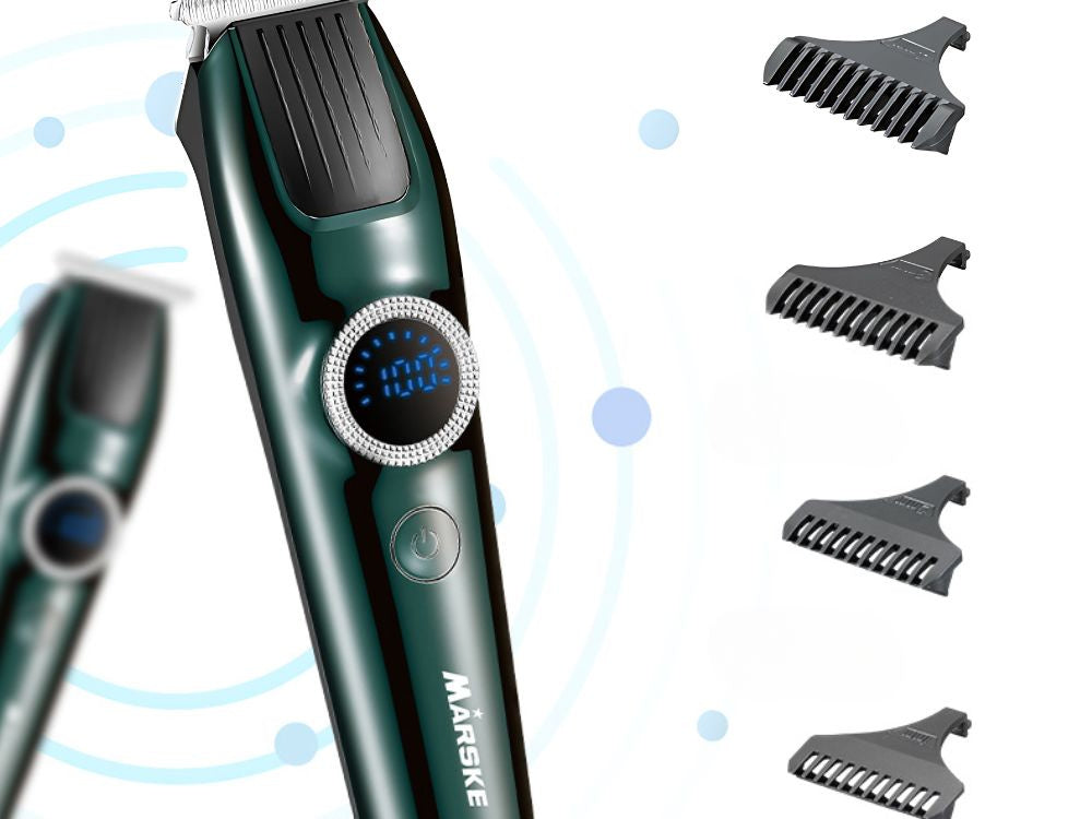 Matu griezēja skuvekļa komplekts ar bezvadu uzgaļiem, USB-C