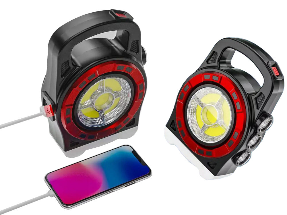 Pārnēsājams, uzlādējams saules lukturītis ar LED gaismas barošanas bloku, atstarotāja jaudu