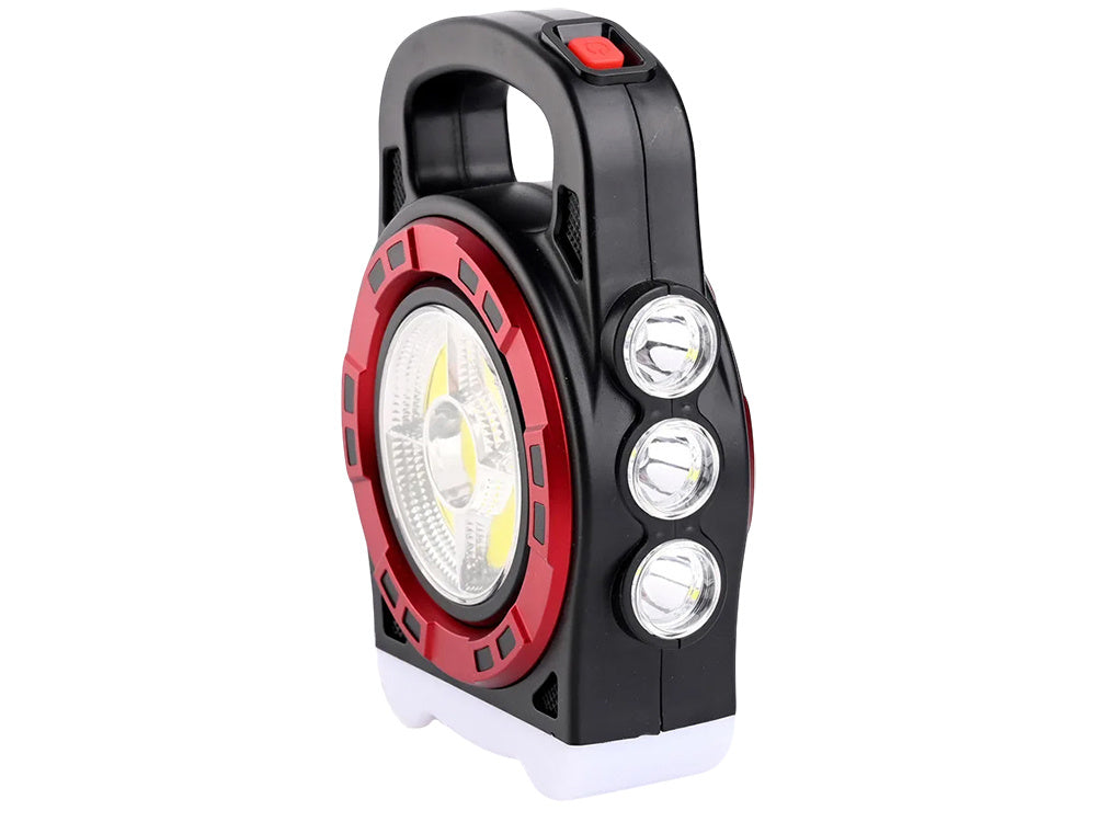 Pārnēsājams, uzlādējams saules lukturītis ar LED gaismas barošanas bloku, atstarotāja jaudu