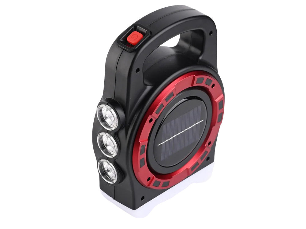 Pārnēsājams, uzlādējams saules lukturītis ar LED gaismas barošanas bloku, atstarotāja jaudu