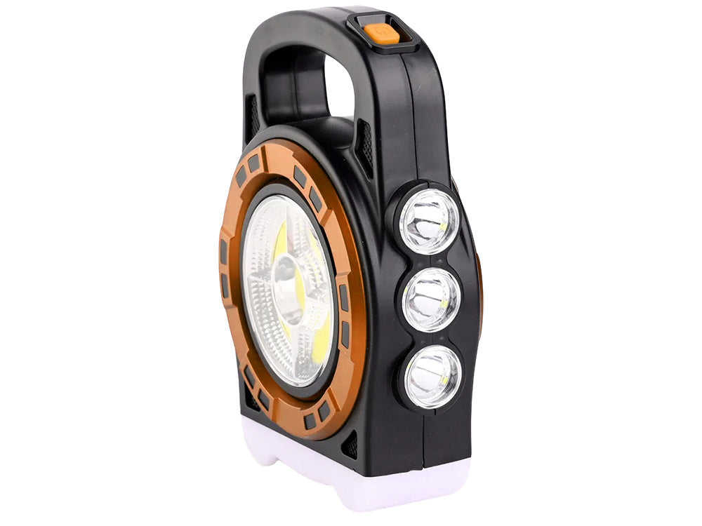 Pārnēsājams, uzlādējams saules lukturītis ar LED gaismas barošanas bloku, atstarotāja jaudu