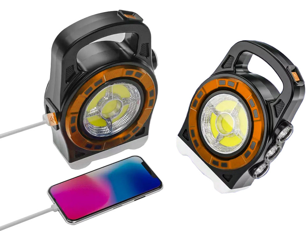 Pārnēsājams, uzlādējams saules lukturītis ar LED gaismas barošanas bloku, atstarotāja jaudu