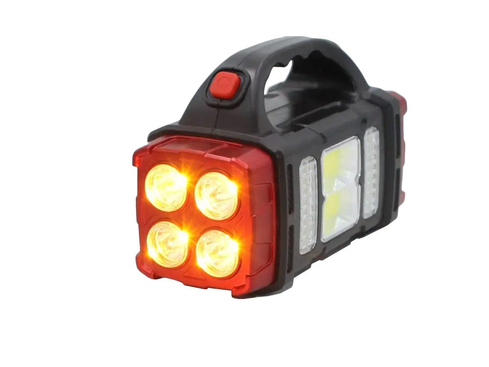 Pārnēsājams, uzlādējams saules lukturītis ar LED vālīšu prožektoru