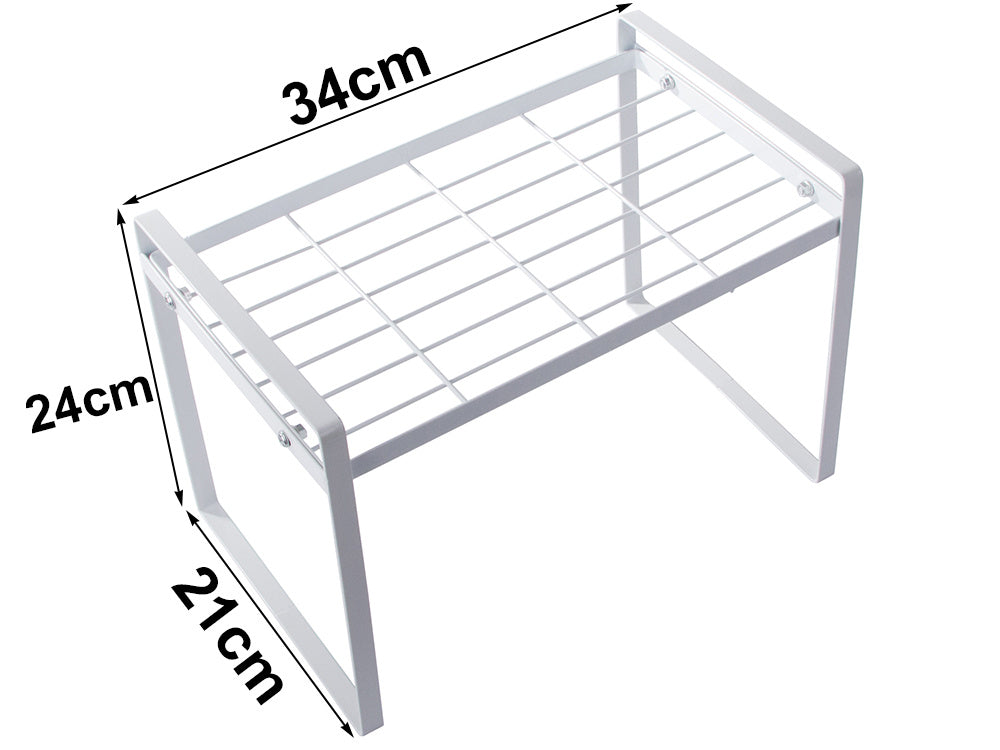 Vienlīmeņa metāla plaukts virtuves darba virsmai, virtuves organizatora bēniņu statīvs