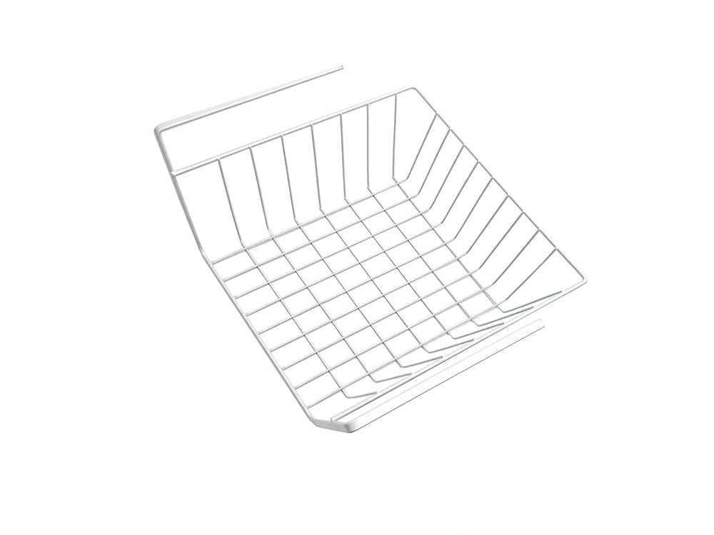 Piekarināms grozs zem plaukta metāla groza organizators virtuves grozs baltā krāsā