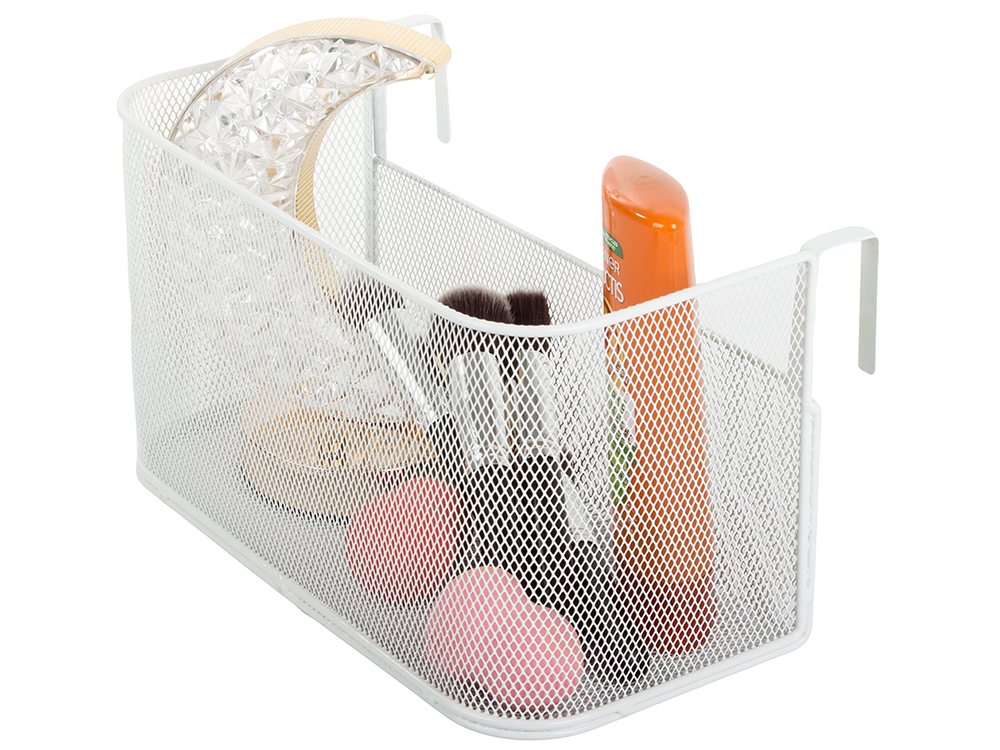 Metāla grozs, uz sliedes piestiprināms organizators, piekarināms grozs, virtuves plaukts