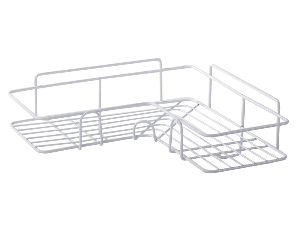 Bēniņu stūra vannas istabas dušas plaukta piekaramais āķis, balts