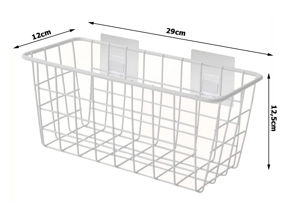 Metāla groza organizators, piekarināms plaukts, balts, stiprs