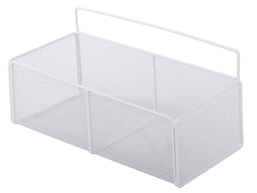 Piekarināms grozs, metāla organizators, piekarināms plaukts virtuvei, balts
