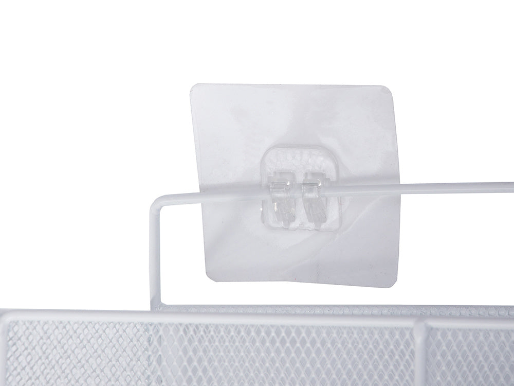 Piekarināms grozs, metāla organizators, piekarināms plaukts virtuvei, balts