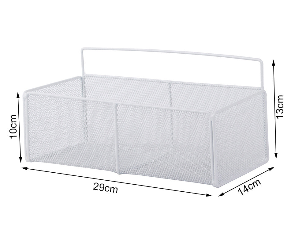 Piekarināms grozs, metāla organizators, piekarināms plaukts virtuvei, balts