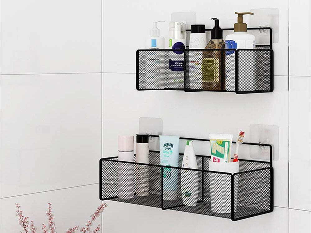 Piekarināms grozs, metāla organizators, piekarināms plaukts virtuvei, melns