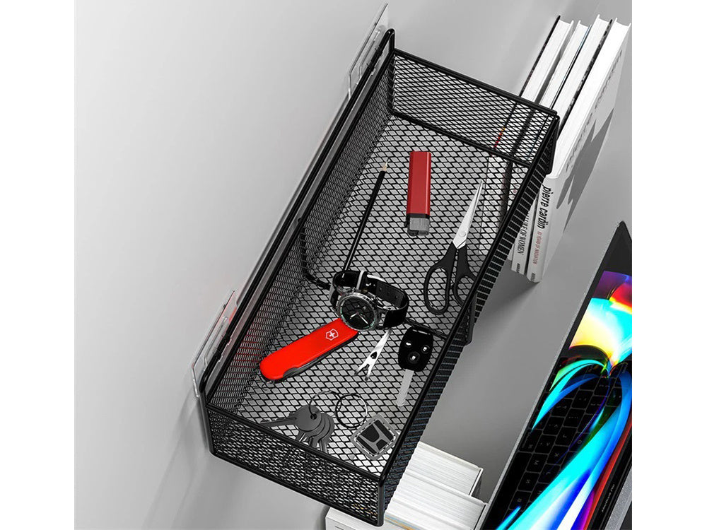 Piekarināms grozs, metāla organizators, piekarināms plaukts virtuvei, melns