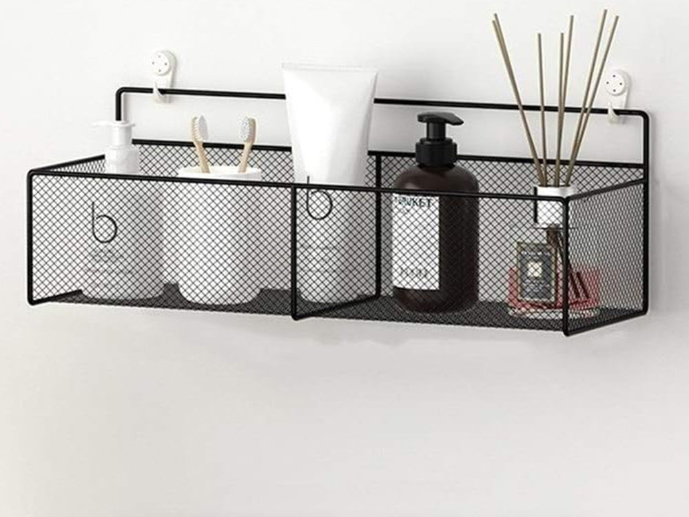 Piekarināms grozs, metāla organizators, piekarināms plaukts virtuvei, melns