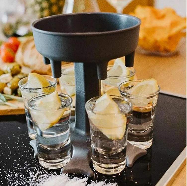 Alkoholisko dzērienu dozators ar 6 glāzēm