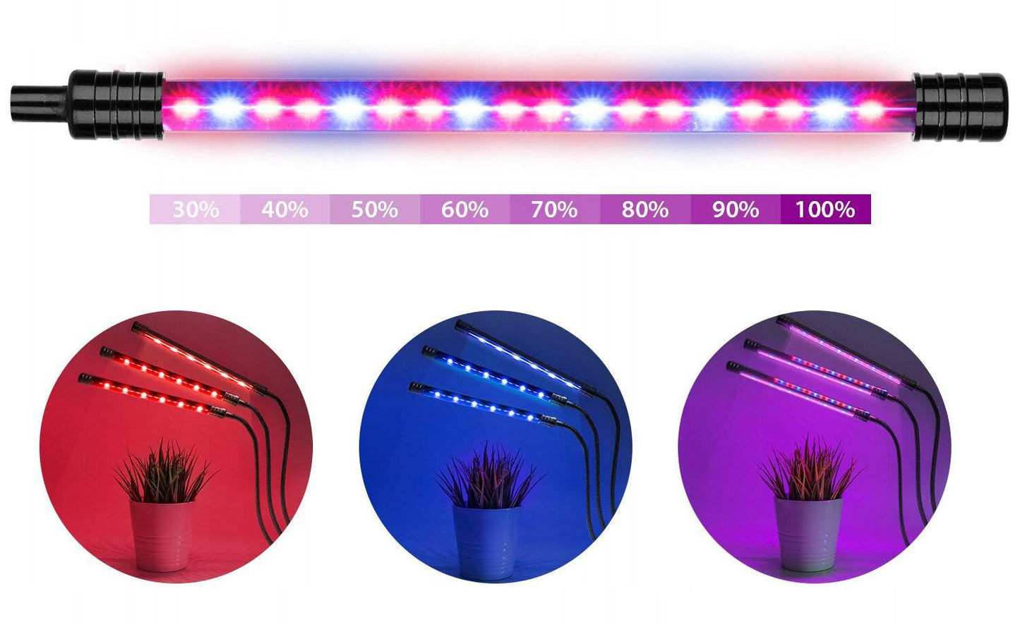 Augu audzēšanas lampa ar 4 galvām