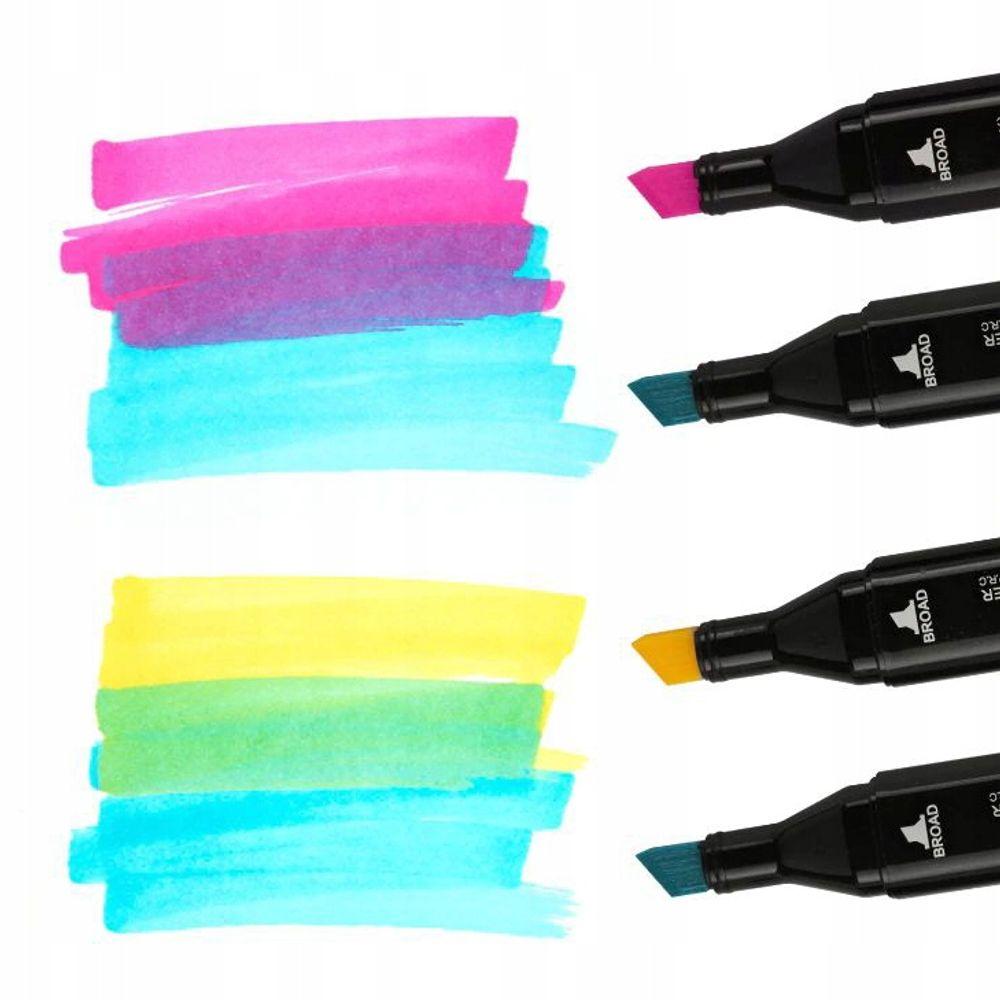 Marķieru komplekts divpusēji 48gabali