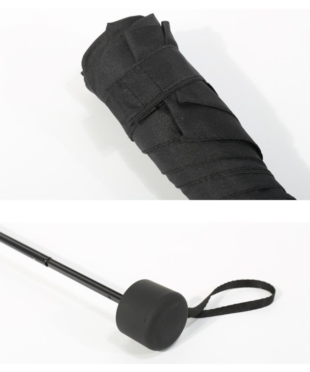 Kompakts un viegls mini lietussargs melnā krāsā