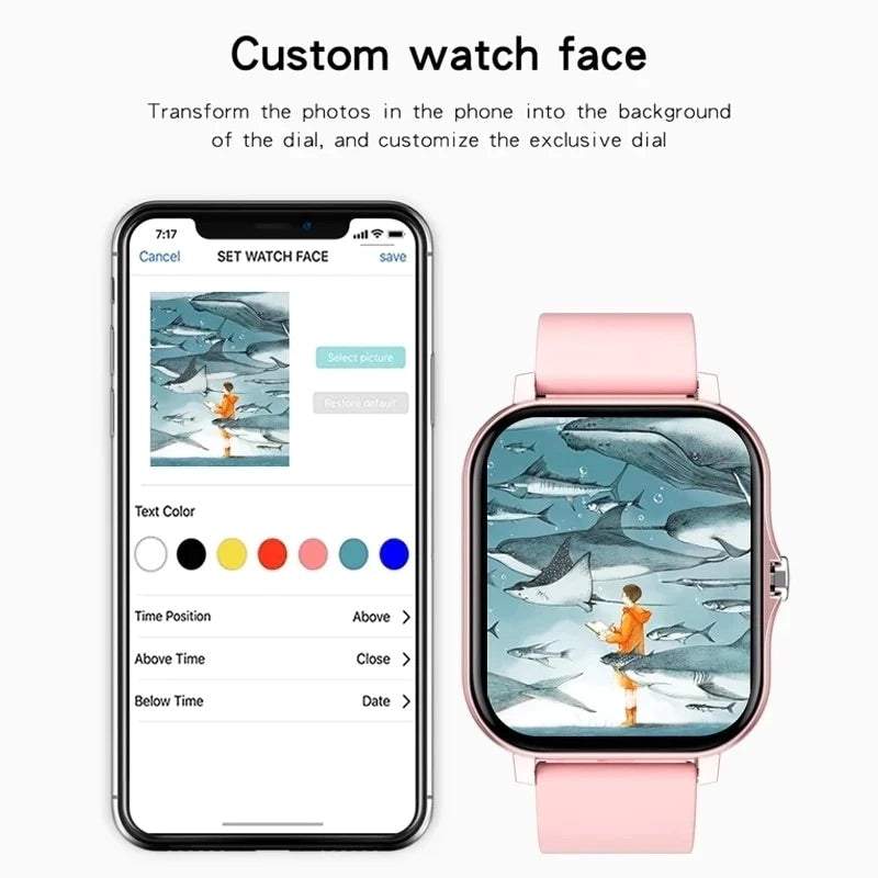 Elegants viedpulkstenis Smart-watch ūdensizturīgs soļu skaitītājs , pulsometrs